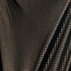 Perforated stretch leather